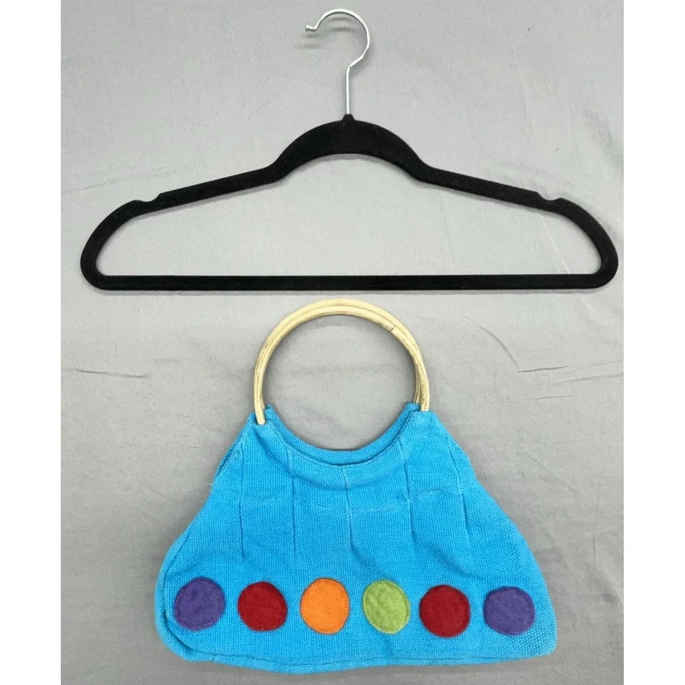 Rising Tide Purse Handbag Blue Cotton Snap Nepal Boho Whimsy Coastal‎ Beachy